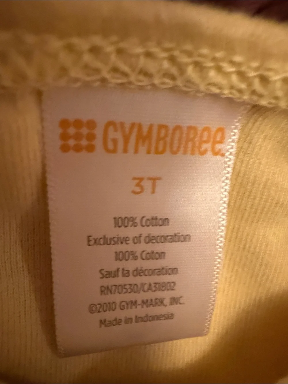 Gymboree Yellow Short Sleeve Tee with Jungle Embroidery